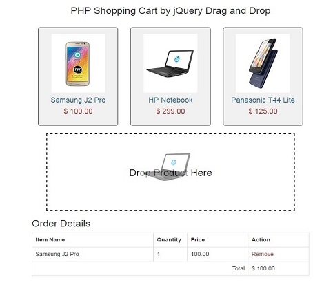 php shopping cart using session